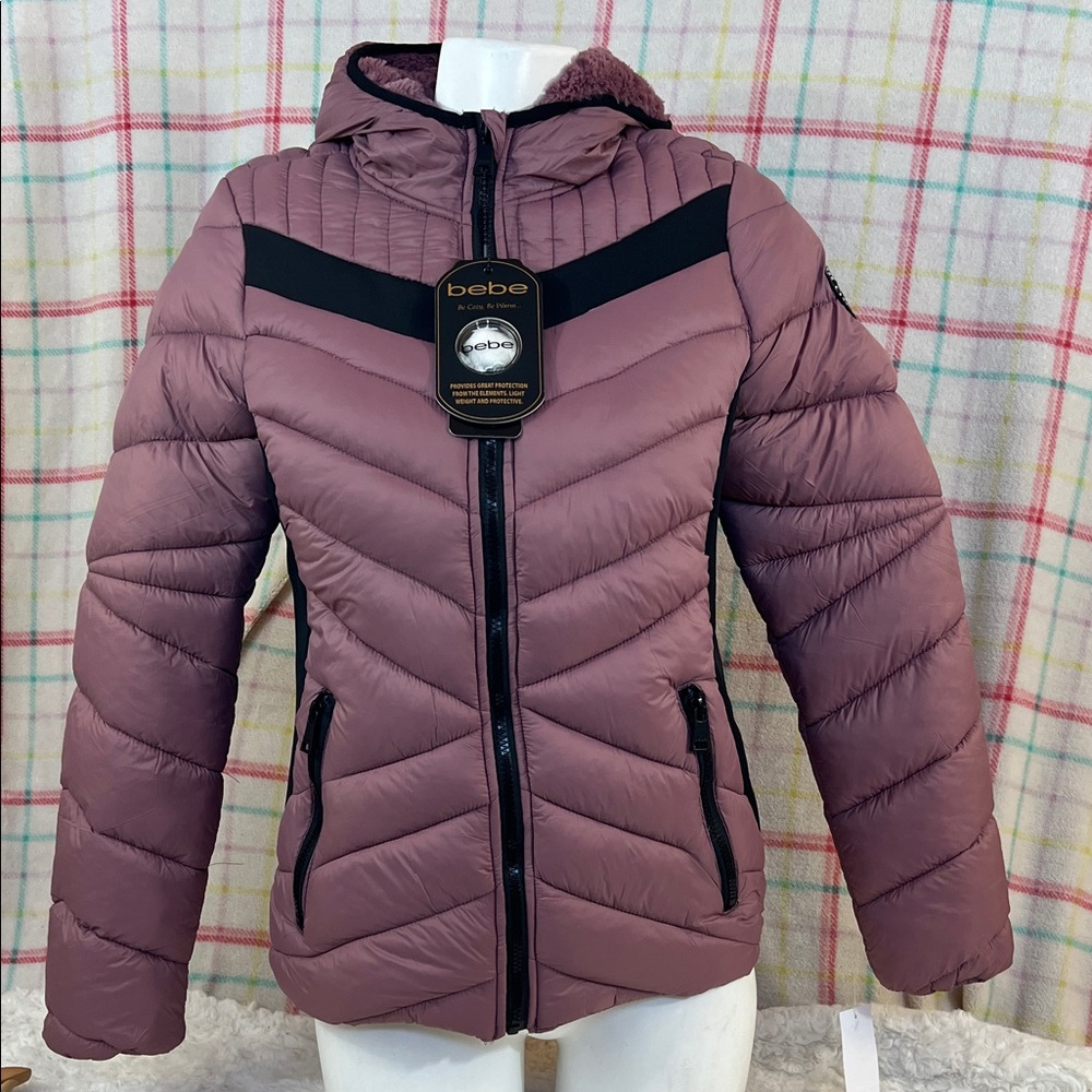 Bebe Women's Dusty Rose Puffer Jacket
